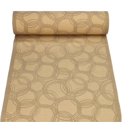 Tischläufer, stoffähnlich, PV-Tissue Mix "ROYAL Collection" 24 m x 40 cm sand "Bubbles"