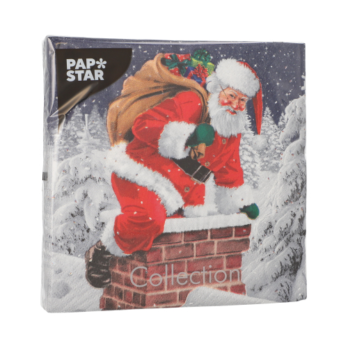 Servietten, 3-lagig 1/4-Falz 33 cm x 33 cm "Down the Chimney"