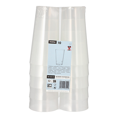 Mehrweg-Trinkbecher 0,4 l Ø 7,5 cm · 14,5 cm transluzent