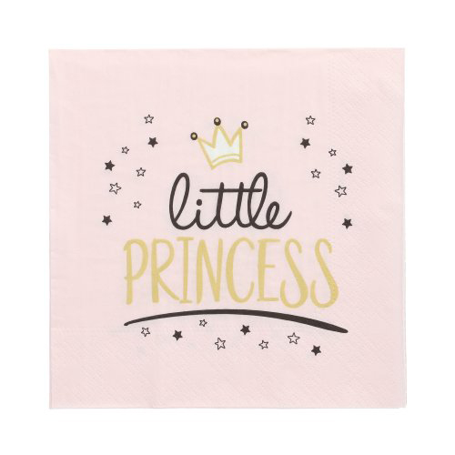 Servietten, 3-lagig 1/4-Falz 33 cm x 33 cm "Little Princess"