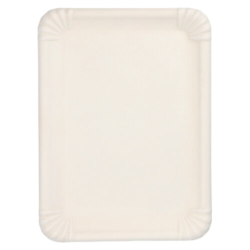Servierplatten, Zuckerrohr "pure" eckig 26 cm x 35 cm weiss