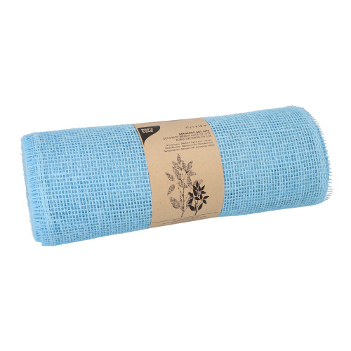 Dekoband Jute 10 m x 30 cm hellblau