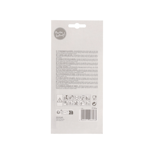 Geburtstagskerzen 10 cm farbig sortiert mit Halter