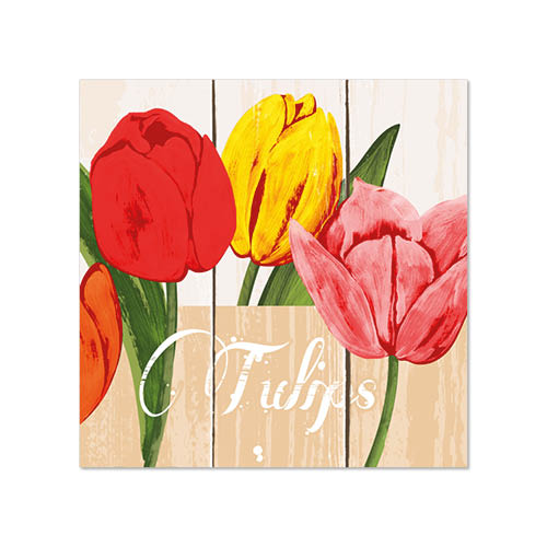 Servietten, 3-lagig 1/4-Falz 25 cm x 25 cm "Blooming Tulips" Servietten, 3-lagig 1/4-Falz 25 cm x 25 cm "Blooming Tulips"
