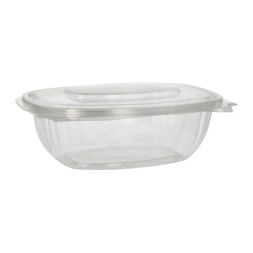 Feinkost- und Salatschalen mit Klappdeckeln, PLA "pure" 1000 ml 7,6 cm x 20,5 cm x 16,8 cm