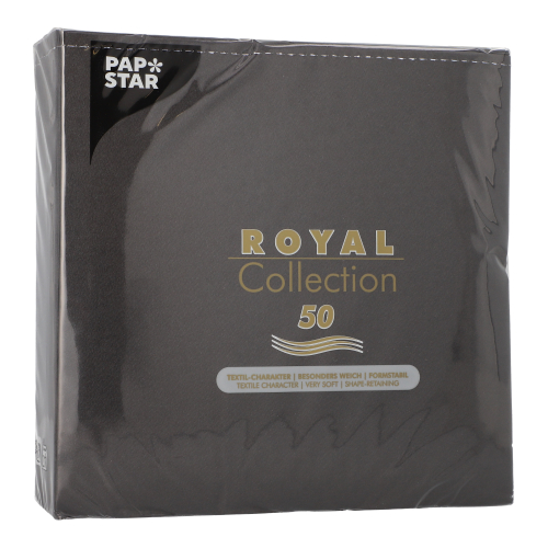 Servietten "ROYAL Collection" 1/4-Falz 40 cm x 40 cm tiefschwarz