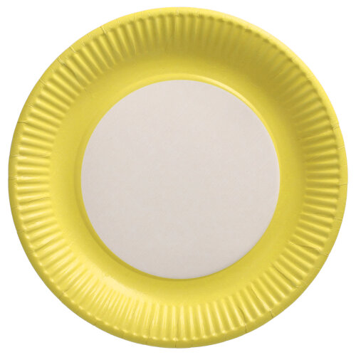 Teller, Pappe rund Ø 23 cm gelb
