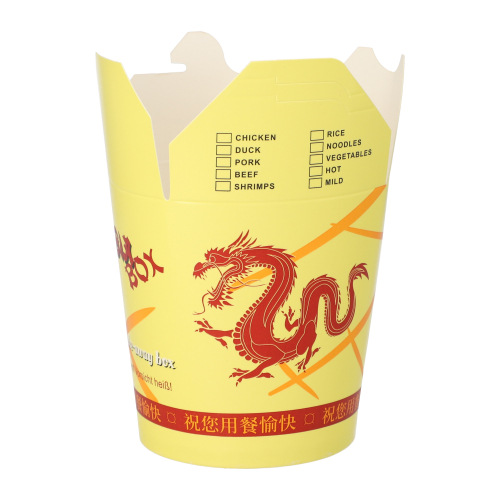 Snackboxen "ASIA" rund 550 ml 9,7 cm x 8,6 cm x 7,4 cm "Dragon"