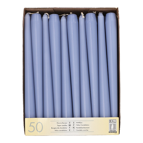 Leuchterkerzen Ø 2,2 cm · 25 cm soda blau