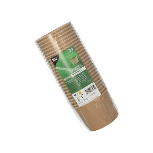 Suppenbecher, Pappe 350 ml Ø 9,8 cm · 7 cm braun