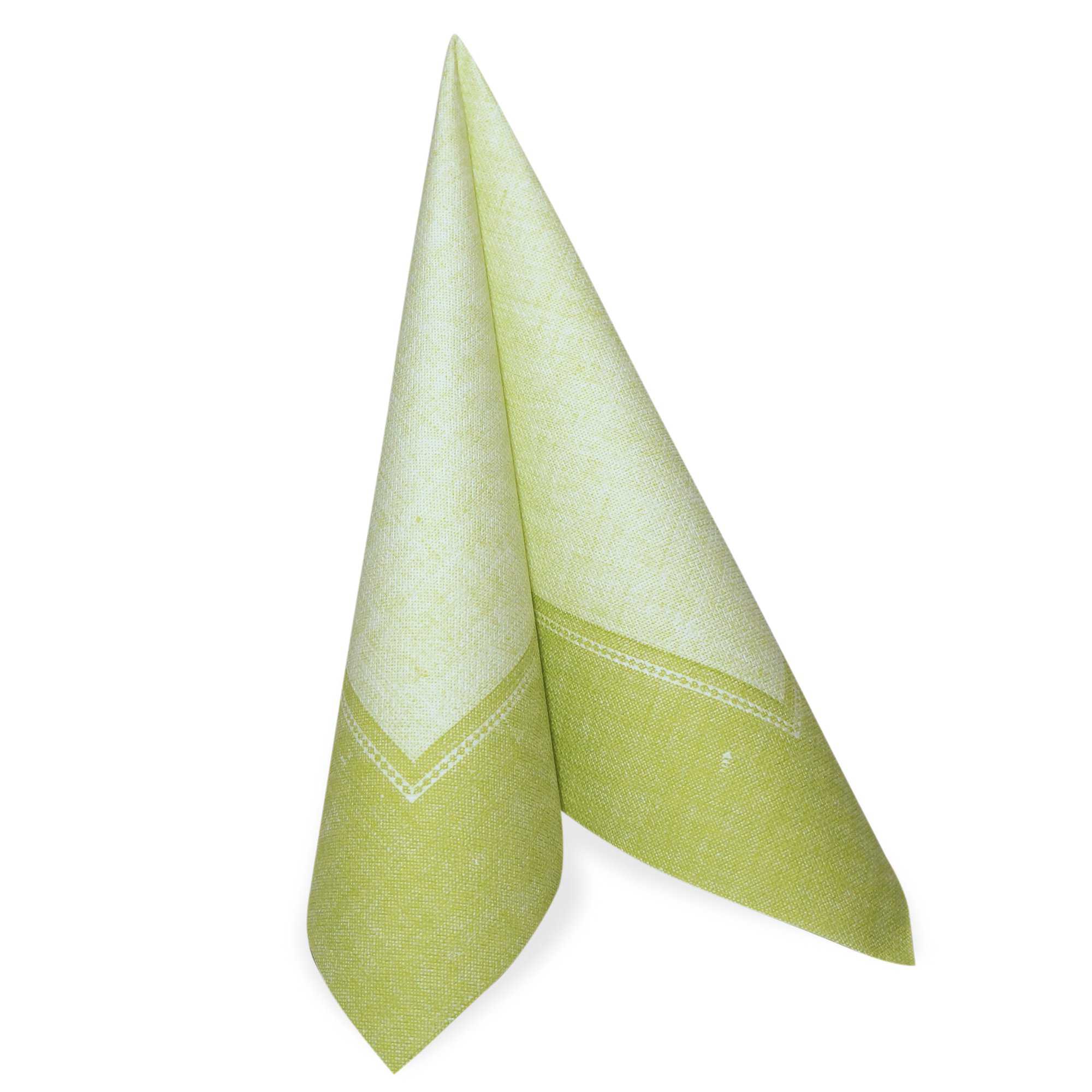 Servietten "ROYAL Collection" 1/4-Falz 40 cm x 40 cm hellgrün "Linum"