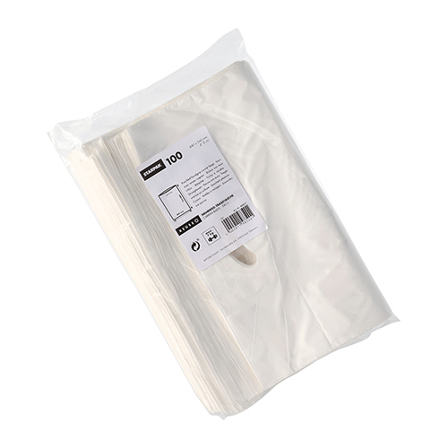 Griffloch-Tragetaschen, HDPE 44 cm x 36 cm x 9 cm weiss