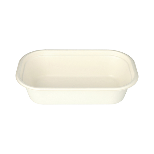 Gastronorm-Behälter GN 1/4 Zuckerrohr, PLA beschichtet eckig 1,8 l 6,5 cm x 26,5 cm x 16,2 cm weiss