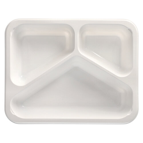 Mikrowellenschalen, PP 3-geteilt 1095 ml 4,9 cm x 22,7 cm x 17,8 cm weiss