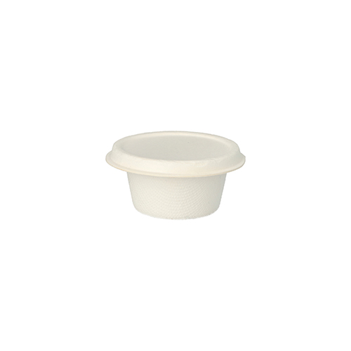 Deckel für Dressingschalen Zuckerrohr "pure" Ø 6 cm weiss
