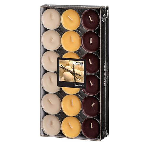 "GALA" Duftlichte Ø 38 mm · 17 mm creme - Vanilla "Ton in Ton"