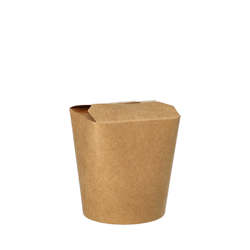 Snackboxen, Pappe rund 230 ml 7,5 cm x 6,5 cm x 5,8 cm braun