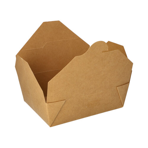 Lunchboxen, Pappe "pure" 1000 ml 5,5 cm x 13,5 cm x 16,8 cm braun
