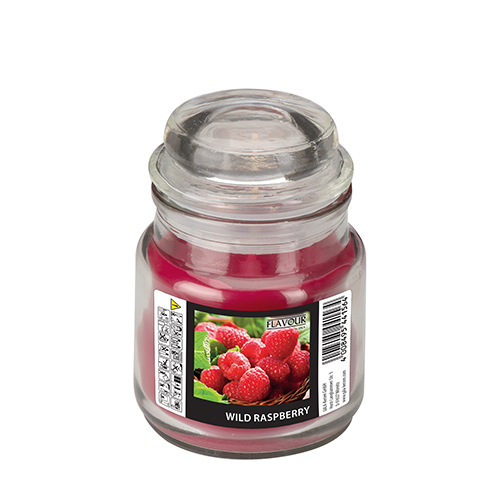 "GALA" Bonbonglas mit Wachsfüllung Ø 60 mm · 85 mm weinrot - Wild Raspberry