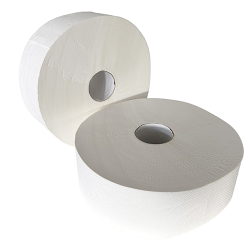 Rollen Toilettenpapier Zellulose Ø 27 cm · 350 m x 9 cm hochweiss Jumborolle 2-lagig
