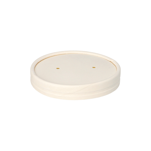 Deckel für Suppenbecher, Pappe "To Go" rund Ø 9,9 cm weiss Deckel für Suppenbecher, Pappe "To Go" rund Ø 9,9 cm weiss