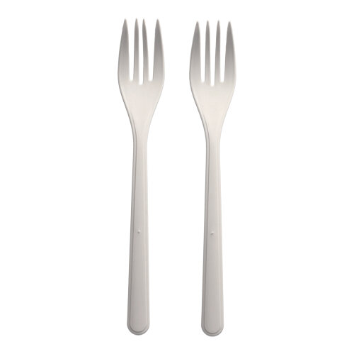 "Circulware" Mehrweg-Gabeln PP-MF 18,5 cm weiss extra stabil