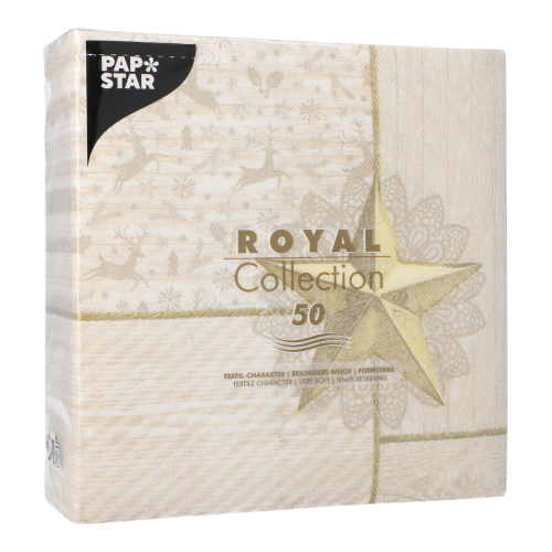 Servietten "ROYAL Collection" 1/4-Falz 40 cm x 40 cm champagner "Rising Star"