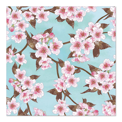 Servietten, 3-lagig 1/4-Falz 33 cm x 33 cm "Cherry Blossoms"