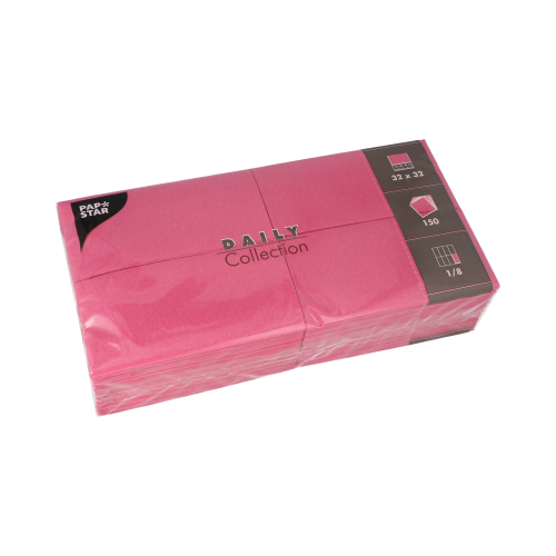 Servietten "DAILY Collection" 1/8-Falz 32 cm x 32 cm fuchsia