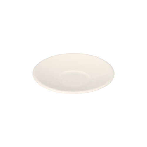 Teller Zuckerrohr "pure" rund Ø 9 cm · 1,3 cm weiss "Cella"