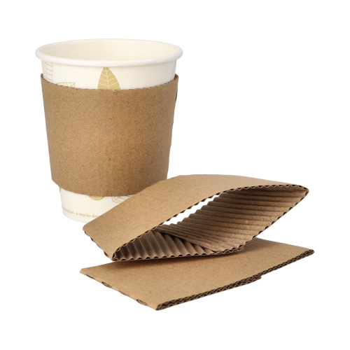Banderolen für Heißgetränkebecher "pure" Ø 7,3 cm · 5,8 cm braun
