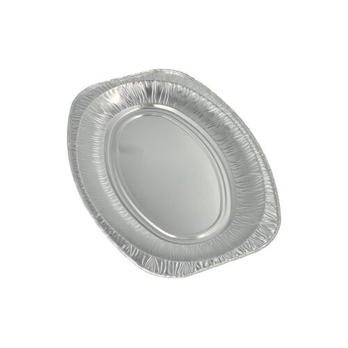 Servierplatten, Alu oval 35 cm x 24,5 cm