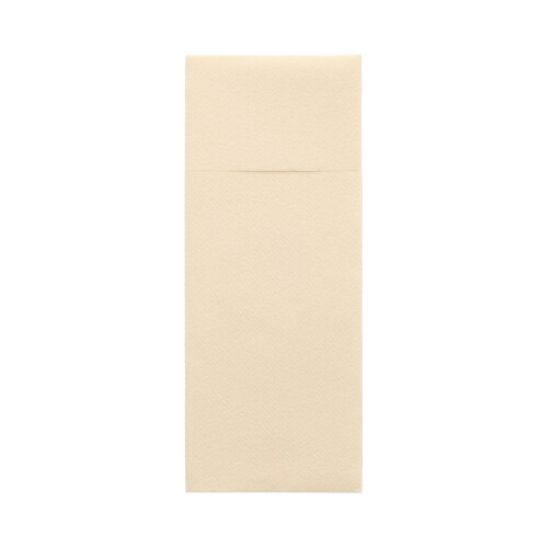 Bestecktaschen, Airlaid 40 cm x 33 cm creme mit Besteckfalz