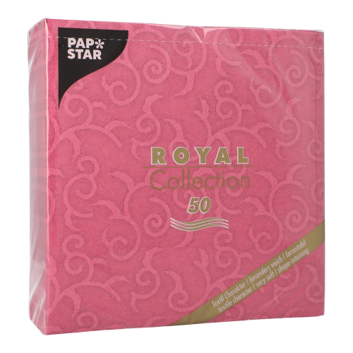 Servietten "ROYAL Collection" 1/4-Falz 40 cm x 40 cm fuchsia "Casali"
