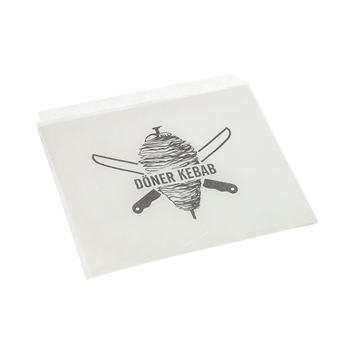 Döner-Kebab-Tüten Kraftpapier 16 cm x 16 cm weiss