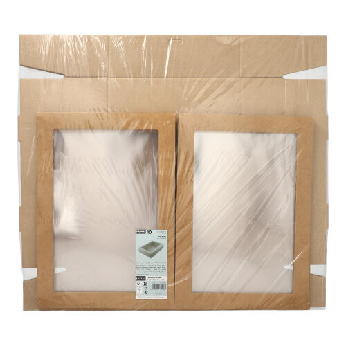 Transport- und Catering-Kartons, Pappe eckig 8 cm x 25,2 cm x 35,9 cm braun