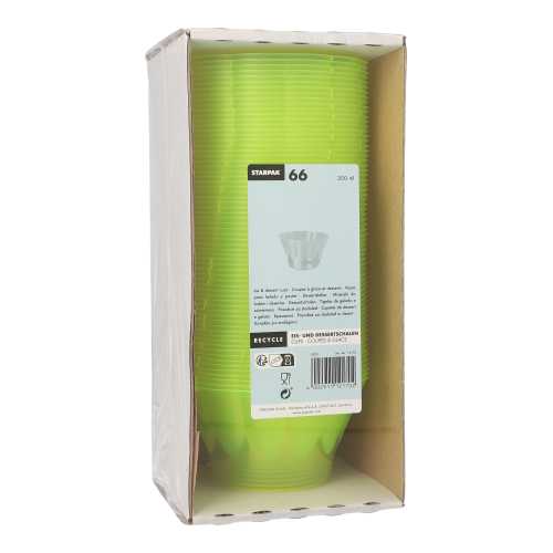 Eis- und Dessertschalen, PS 300 ml Ø 11 cm · 6,5 cm grün