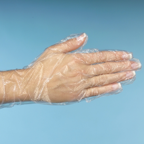 "WORK-INN/-PS" Handschuhe, PE transparent für Damen, M