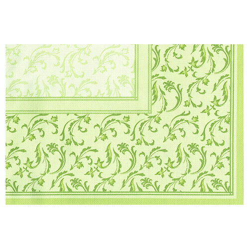 Mitteldecken, stoffähnlich, PV-Tissue "ROYAL Collection Plus" 100 cm x 100 cm olivgrün "Damascato"