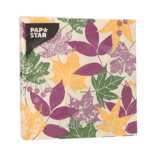 Servietten, 3-lagig 1/4-Falz 33 cm x 33 cm "Autumn Leaves"