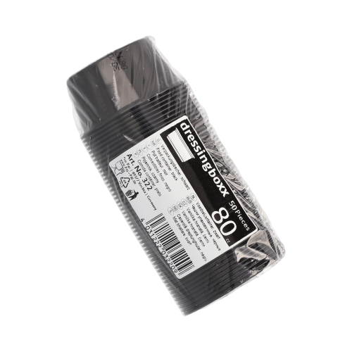 Dressingbecher, PP 80 ml Ø 7,1 cm · 3,5 cm schwarz