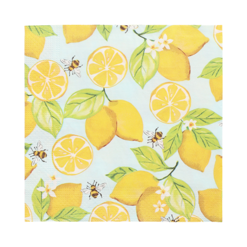 Servietten, 3-lagig 1/4-Falz 33 cm x 33 cm "Lemon Grove"