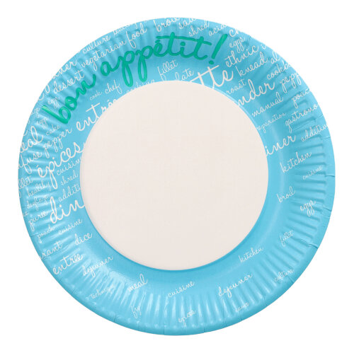 Teller, Pappe rund Ø 23 cm blau "Table Pleasures"