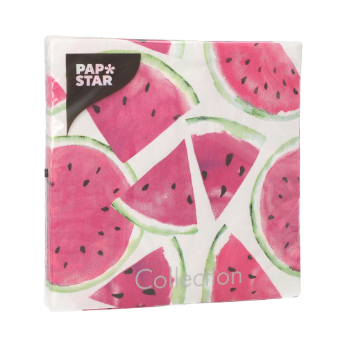 Servietten, 3-lagig 1/4-Falz 33 cm x 33 cm "Watermelon"