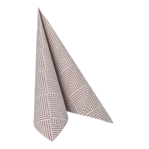 Servietten "ROYAL Collection" 1/4-Falz 40 cm x 40 cm braun "Elegance"