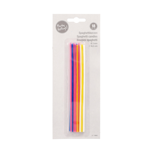 Spaghettikerzen Ø 3 mm · 16,5 cm farbig sortiert