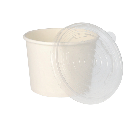 Suppenbecher, Pappe "To Go" 500 ml Ø 11 cm · 8,3 cm weiss