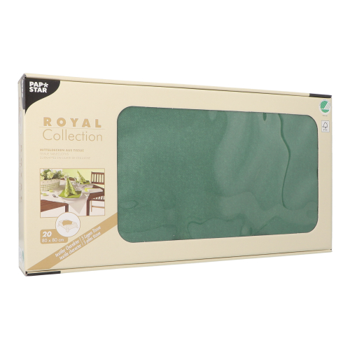 Mitteldecken, Tissue "ROYAL Collection" 80 cm x 80 cm dunkelgrün Mitteldecken, Tissue "ROYAL Collection" 80 cm x 80 cm dunkelgrün