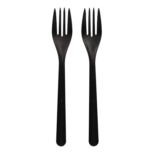 "Circulware" Mehrweg-Gabeln PP-MF 18,5 cm schwarz extra stabil