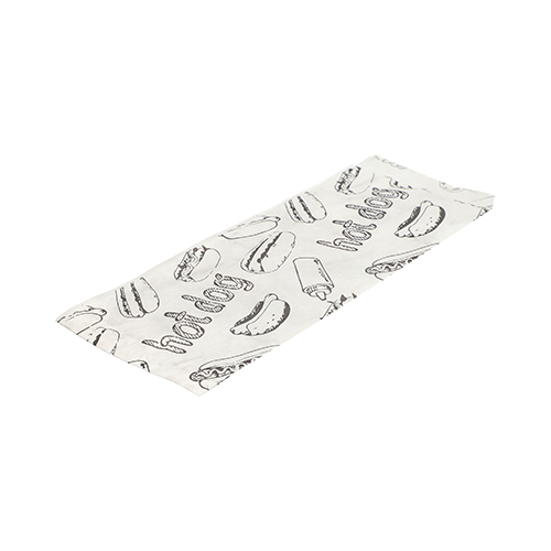 Hot Dog-Tüten Kraftpapier 21 cm x 8,5 cm weiss